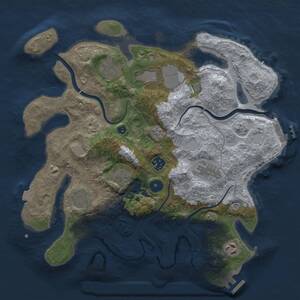 Thumbnail Rust Map: Procedural Map, Size: 3500, Seed: 866545, 14 Monuments