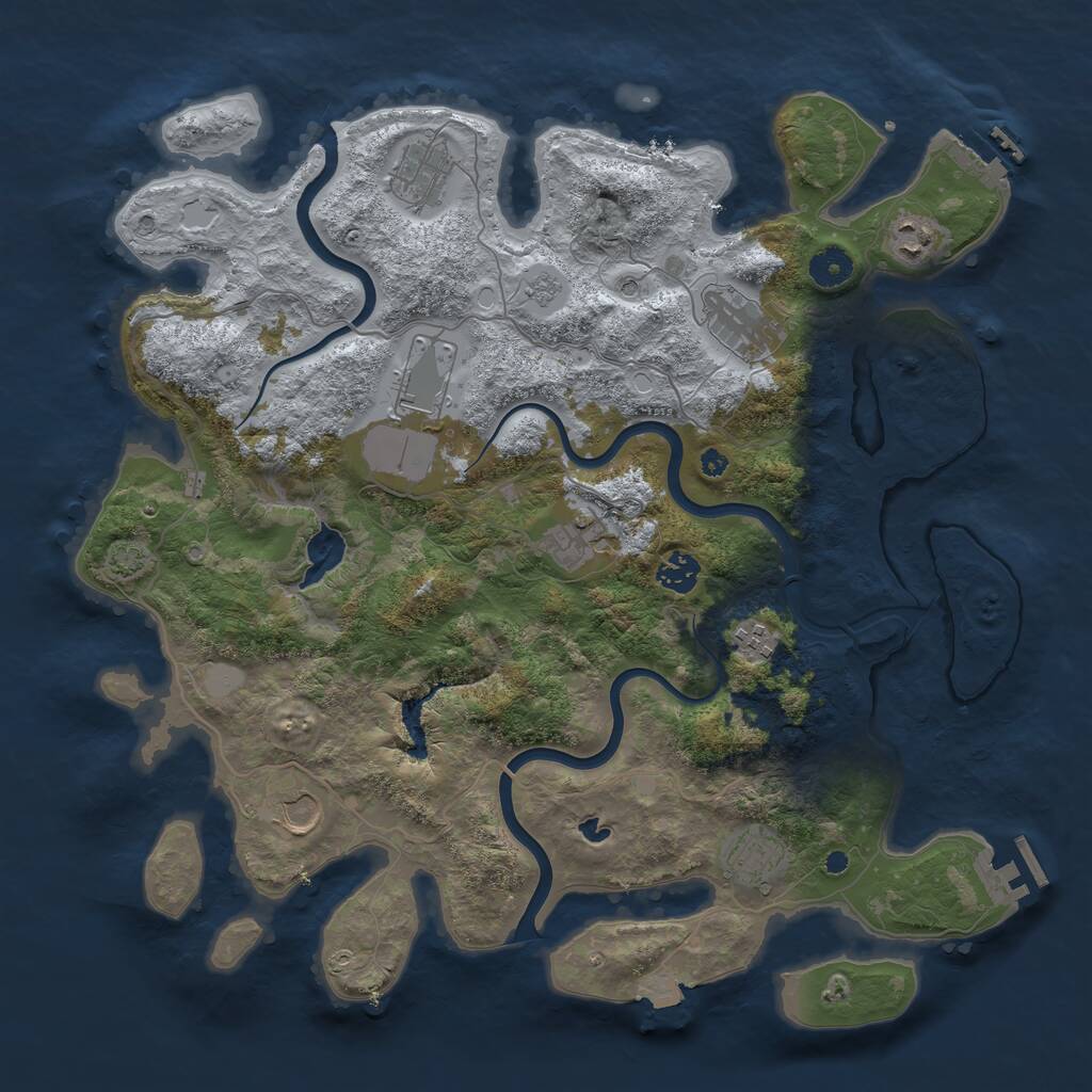 Rust Map: Procedural Map, Size: 4000, Seed: 1652415267, 15 Monuments