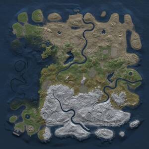 Thumbnail Rust Map: Procedural Map, Size: 4500, Seed: 950706282, 17 Monuments