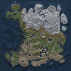 Thumbnail Rust Map: Procedural Map, Size: 4500, Seed: 3268711, 17 Monuments