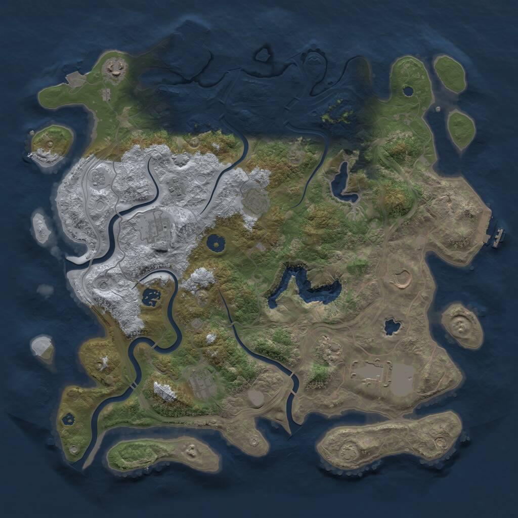 Rust Map: Procedural Map, Size: 4250, Seed: 764423741, 15 Monuments