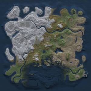Thumbnail Rust Map: Procedural Map, Size: 4500, Seed: 484618648, 16 Monuments