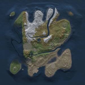 Thumbnail Rust Map: Procedural Map, Size: 2500, Seed: 318929454, 5 Monuments