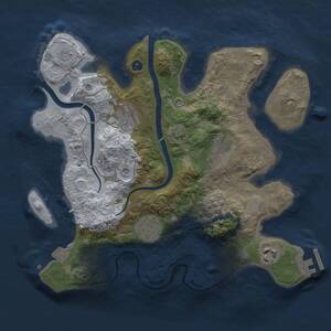 Thumbnail Rust Map: Procedural Map, Size: 3000, Seed: 4654456, 10 Monuments