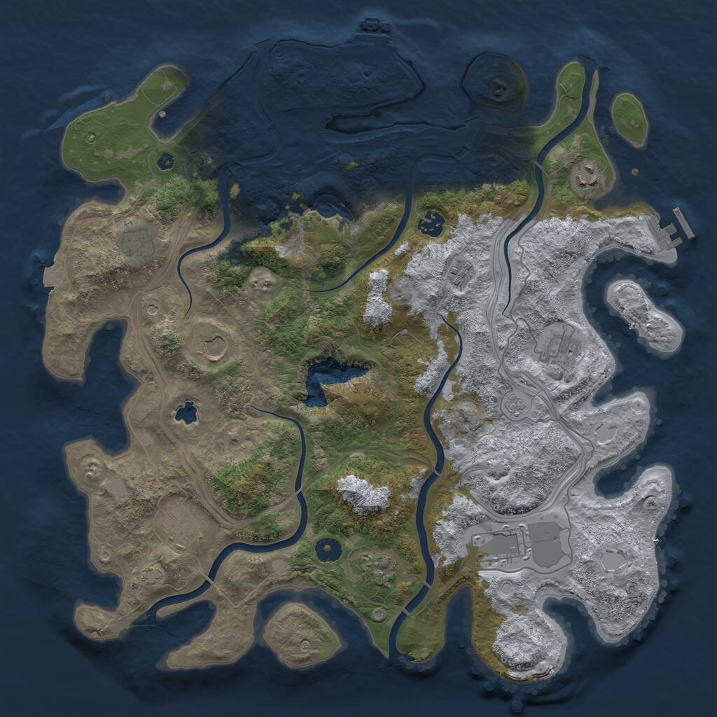 Rust Map: Procedural Map, Size: 4250, Seed: 1385397752, 15 Monuments