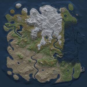 Thumbnail Rust Map: Procedural Map, Size: 5000, Seed: 2038866304, 17 Monuments