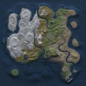 Thumbnail Rust Map: Procedural Map, Size: 3000, Seed: 86817179, 11 Monuments