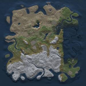 Thumbnail Rust Map: Procedural Map, Size: 4500, Seed: 1289308197, 17 Monuments