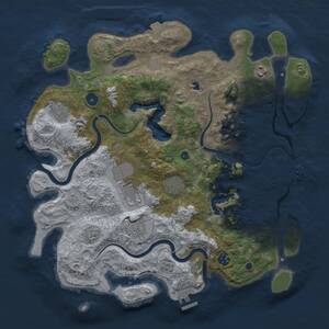 Thumbnail Rust Map: Procedural Map, Size: 4000, Seed: 425, 13 Monuments