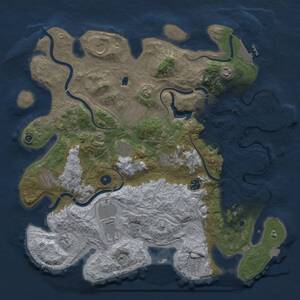 Thumbnail Rust Map: Procedural Map, Size: 4300, Seed: 351776652, 17 Monuments