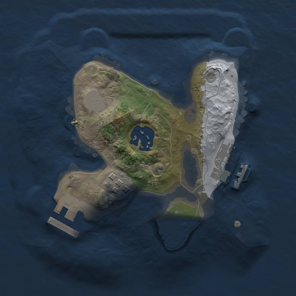 Rust Map: Procedural Map, Size: 1800, Seed: 2500, 5 Monuments