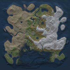 Thumbnail Rust Map: Procedural Map, Size: 4250, Seed: 779557767, 17 Monuments