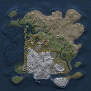 Thumbnail Rust Map: Procedural Map, Size: 3500, Seed: 5528271, 15 Monuments