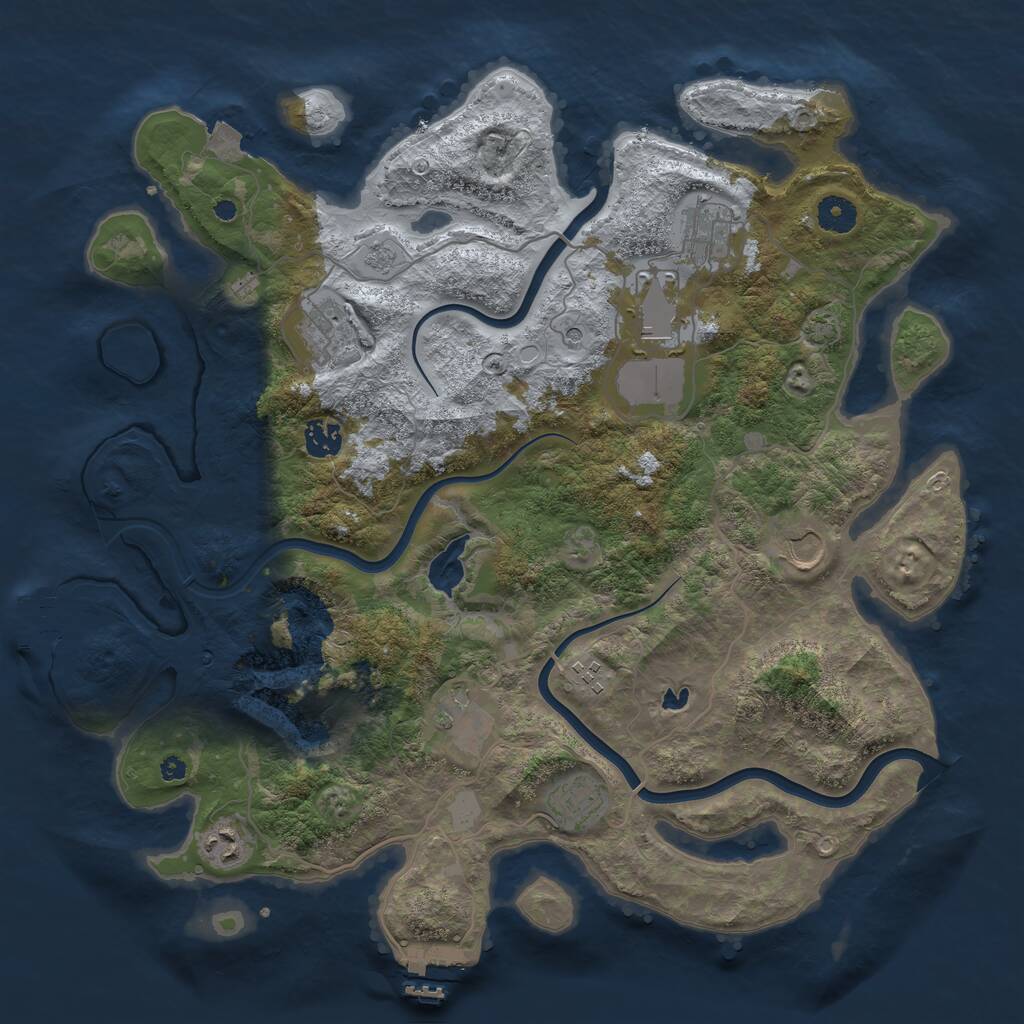 Rust Map: Procedural Map, Size: 4000, Seed: 1903, 15 Monuments