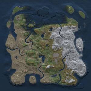 Thumbnail Rust Map: Procedural Map, Size: 4250, Seed: 461128145, 15 Monuments