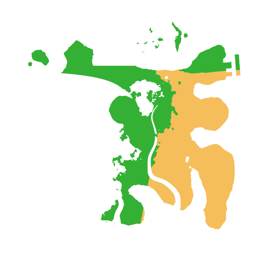 Biome Rust Map: Procedural Map, Size: 2500, Seed: 94604596