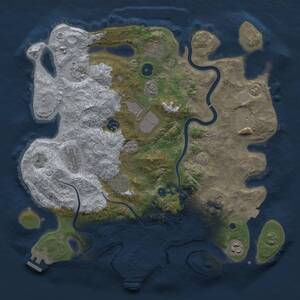 Thumbnail Rust Map: Procedural Map, Size: 3800, Seed: 491194925, 16 Monuments