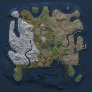Thumbnail Rust Map: Procedural Map, Size: 3500, Seed: 323743075, 12 Monuments