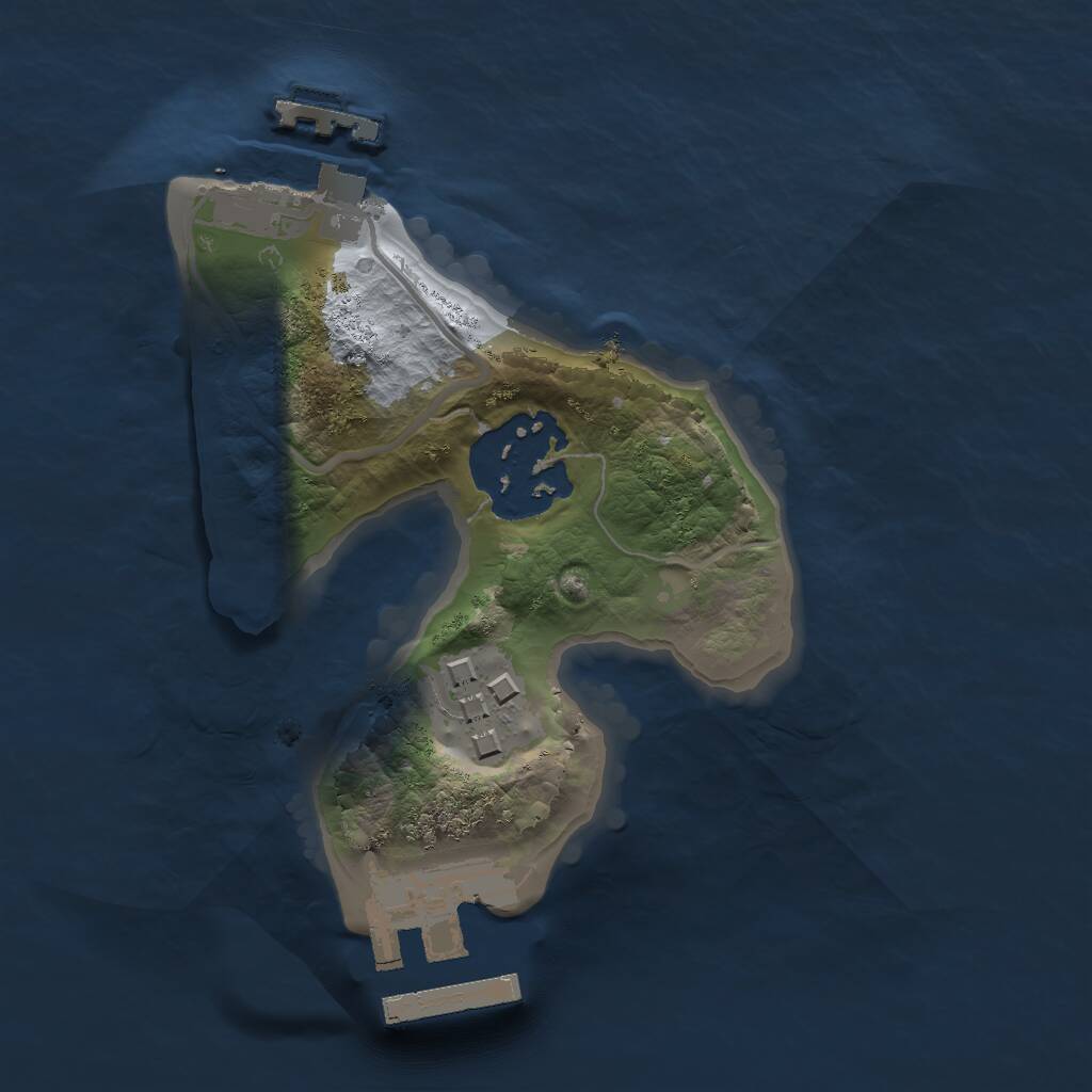 Rust Map: Procedural Map, Size: 1600, Seed: 260058821, 5 Monuments