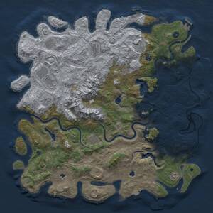 Thumbnail Rust Map: Procedural Map, Size: 5000, Seed: 1035685288, 17 Monuments