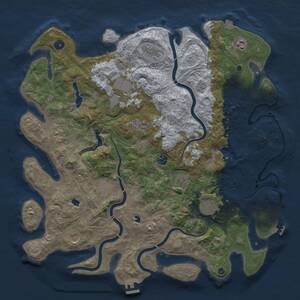 Thumbnail Rust Map: Procedural Map, Size: 4500, Seed: 532774460, 17 Monuments