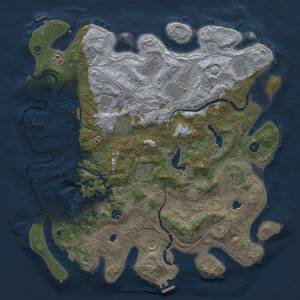 Thumbnail Rust Map: Procedural Map, Size: 4500, Seed: 1974, 17 Monuments