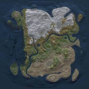 Thumbnail Rust Map: Procedural Map, Size: 3750, Seed: 1981247272, 15 Monuments