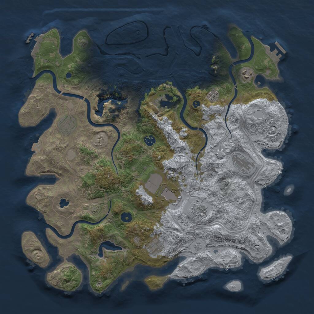 Rust Map: Procedural Map, Size: 4300, Seed: 79879856, 15 Monuments