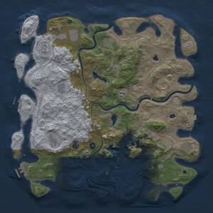 Thumbnail Rust Map: Procedural Map, Size: 4750, Seed: 991394119, 17 Monuments