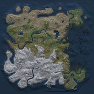 Thumbnail Rust Map: Procedural Map, Size: 4500, Seed: 8888883, 16 Monuments