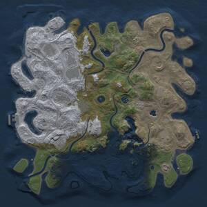 Thumbnail Rust Map: Procedural Map, Size: 4250, Seed: 1704768415, 16 Monuments
