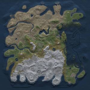 Thumbnail Rust Map: Procedural Map, Size: 4500, Seed: 586549568, 17 Monuments