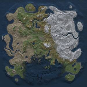 Thumbnail Rust Map: Procedural Map, Size: 4800, Seed: 1698009312, 17 Monuments