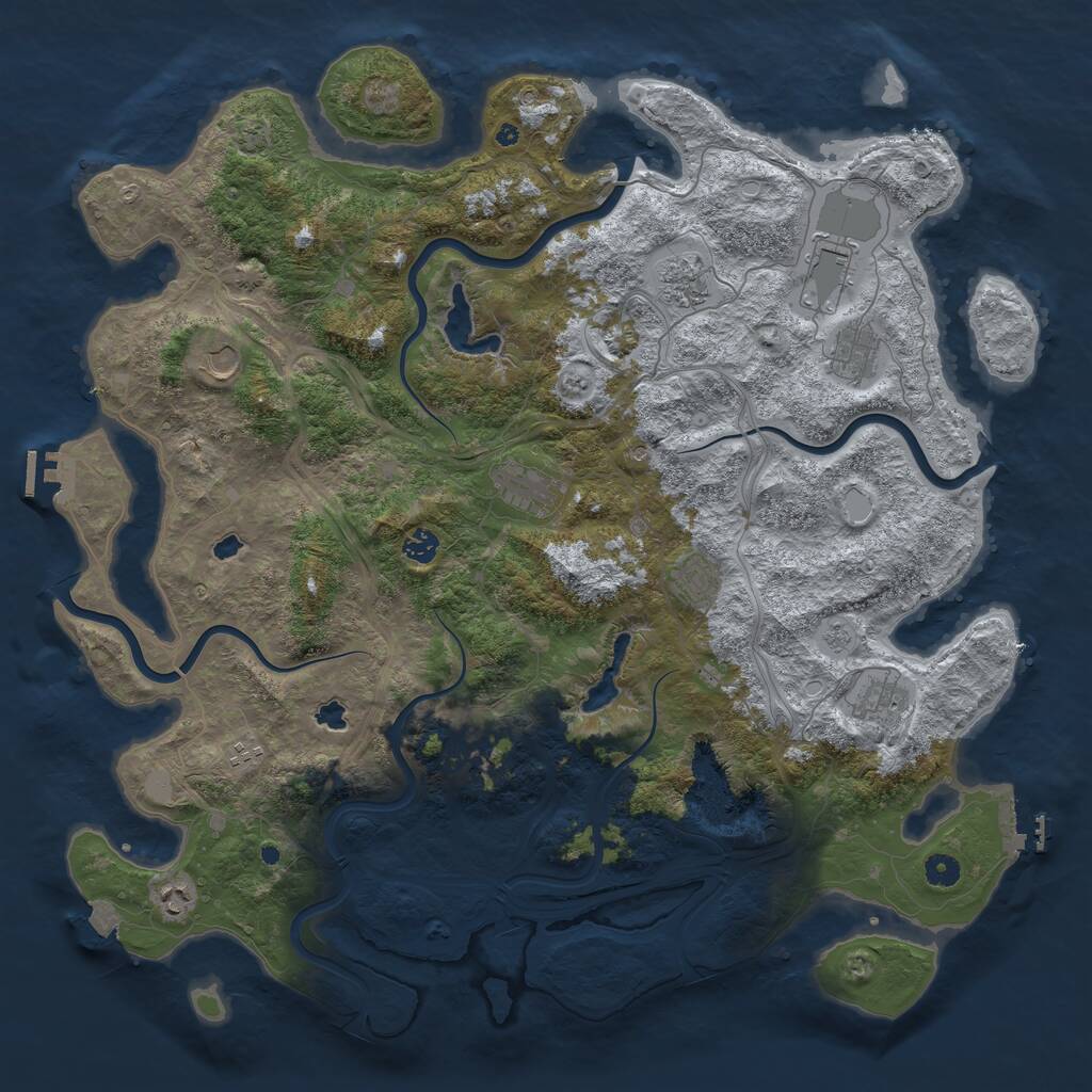 Rust Map: Procedural Map, Size: 4800, Seed: 1698009312, 17 Monuments