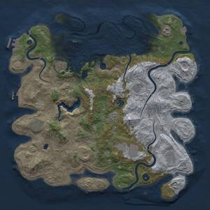 Thumbnail Rust Map: Procedural Map, Size: 4250, Seed: 525302706, 15 Monuments