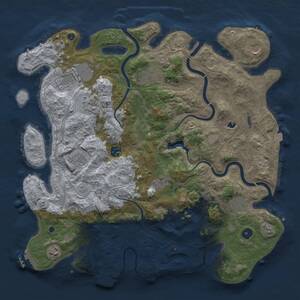 Thumbnail Rust Map: Procedural Map, Size: 4250, Seed: 1237151554, 16 Monuments