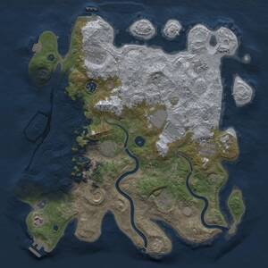 Thumbnail Rust Map: Procedural Map, Size: 3900, Seed: 1608504036, 16 Monuments
