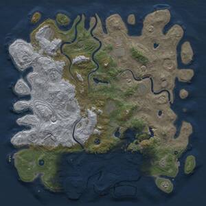 Thumbnail Rust Map: Procedural Map, Size: 4950, Seed: 123456, 17 Monuments