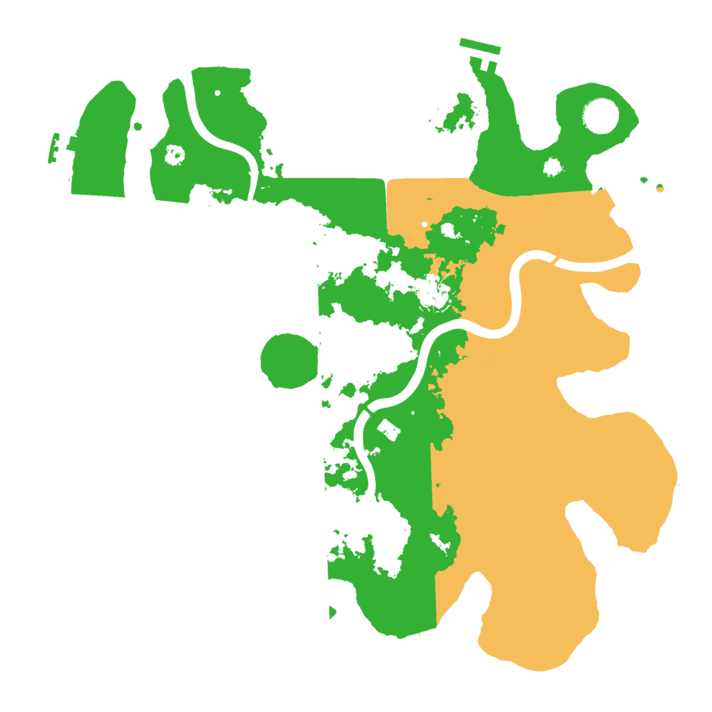Biome Rust Map: Procedural Map, Size: 3500, Seed: 76571