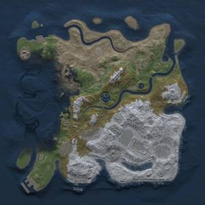 Thumbnail Rust Map: Procedural Map, Size: 3500, Seed: 1153256594, 15 Monuments