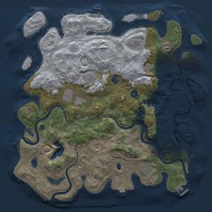 Thumbnail Rust Map: Procedural Map, Size: 4250, Seed: 1489372377, 14 Monuments