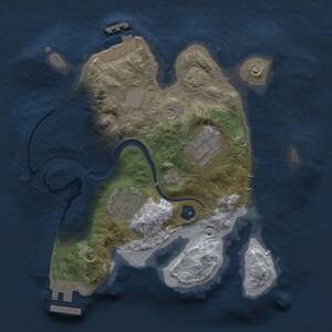 Thumbnail Rust Map: Procedural Map, Size: 2200, Seed: 163216947, 7 Monuments