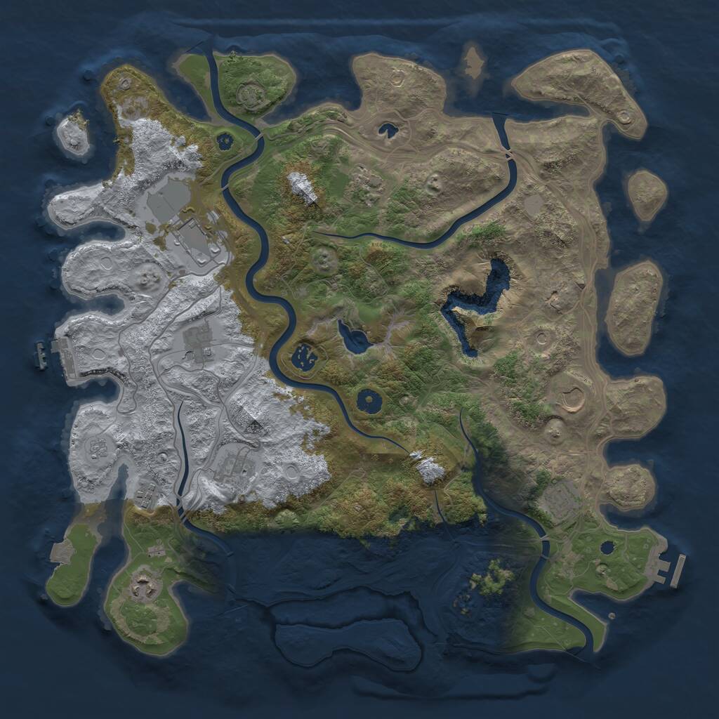 Rust Map: Procedural Map, Size: 4300, Seed: 898698602, 15 Monuments