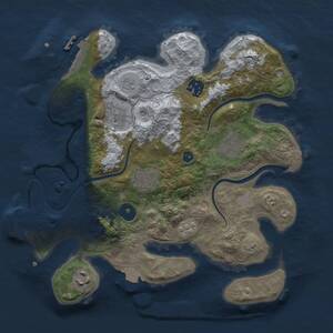 Thumbnail Rust Map: Procedural Map, Size: 3000, Seed: 260058821, 12 Monuments