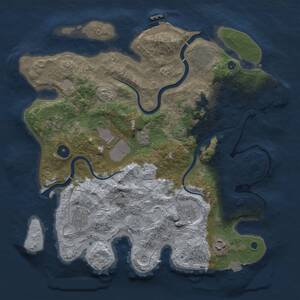 Thumbnail Rust Map: Procedural Map, Size: 3625, Seed: 1785499, 13 Monuments