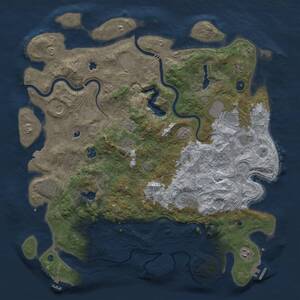 Thumbnail Rust Map: Procedural Map, Size: 4750, Seed: 108916008, 17 Monuments
