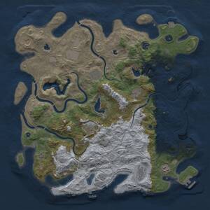 Thumbnail Rust Map: Procedural Map, Size: 4500, Seed: 821122985, 15 Monuments
