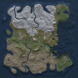 Thumbnail Rust Map: Procedural Map, Size: 4500, Seed: 3537906, 16 Monuments