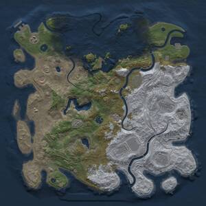Thumbnail Rust Map: Procedural Map, Size: 4250, Seed: 136558479, 16 Monuments
