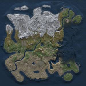 Thumbnail Rust Map: Procedural Map, Size: 4000, Seed: 1982710228, 15 Monuments